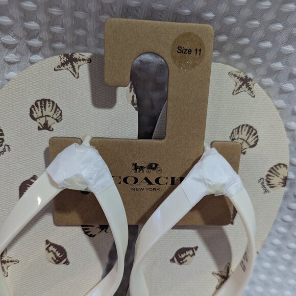 Coach Zayn Flip Flop With Shell Print, size 9, 10, 11. - Picture 3 of 8